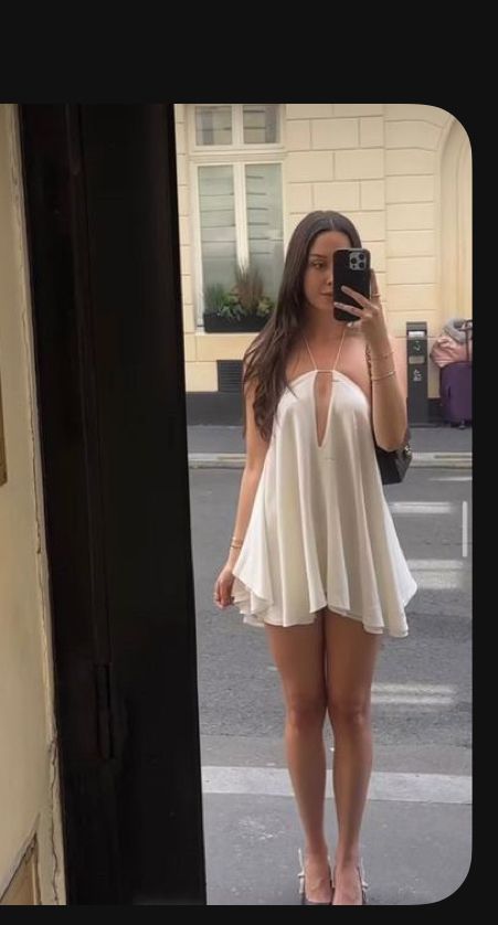 Halter A Line Ivory Homecoming Dress Short Party Dress  J11043