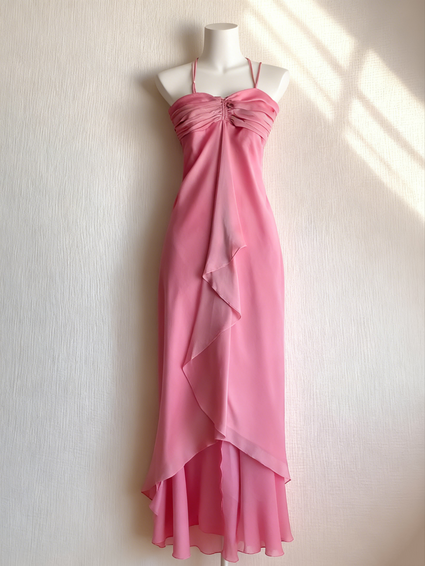 Robe de bal longue fourreau rose, robe de soirée élégante et douce, J2664