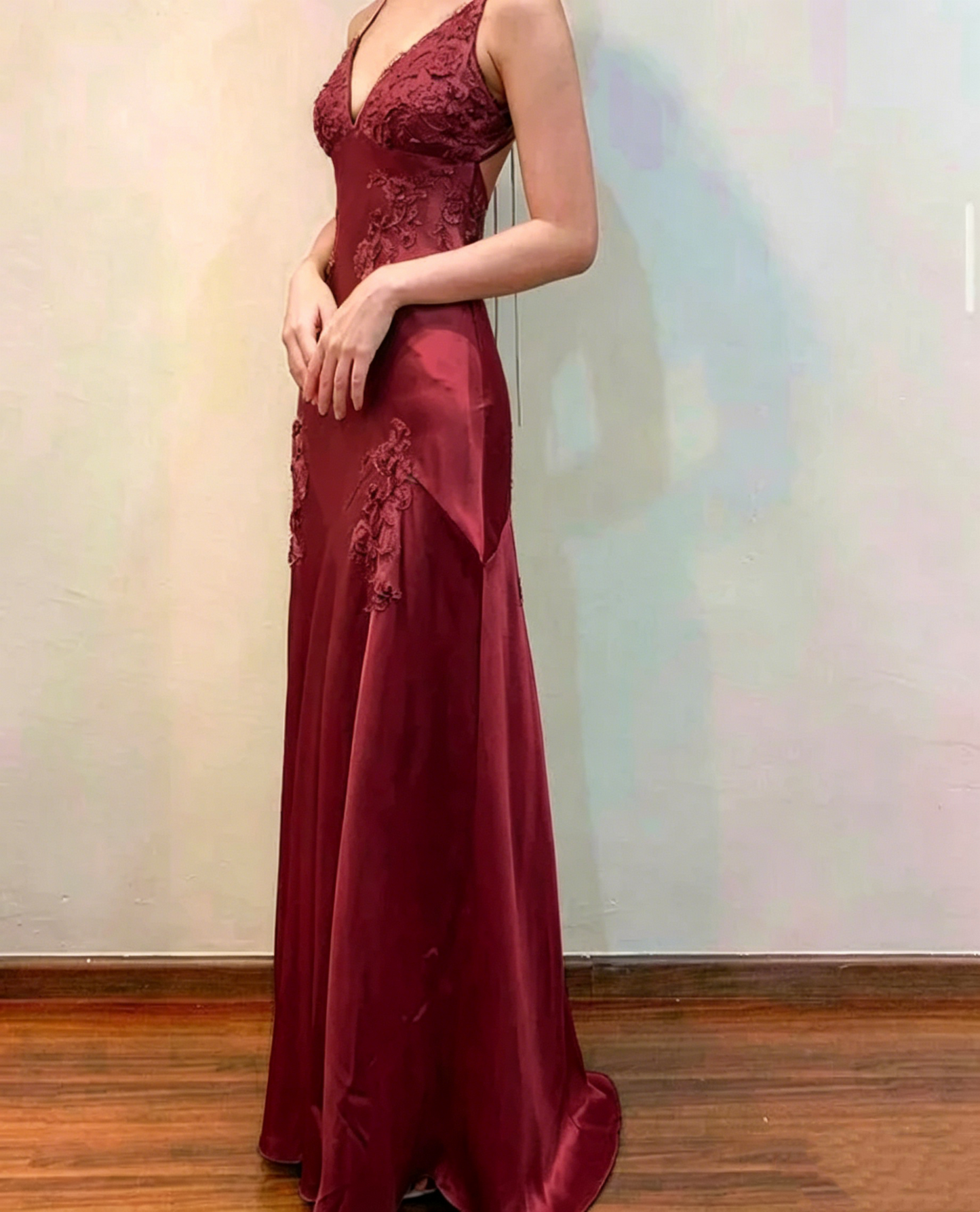 Green Satin A Line Long Prom Dresses Formal Party Dress J2669