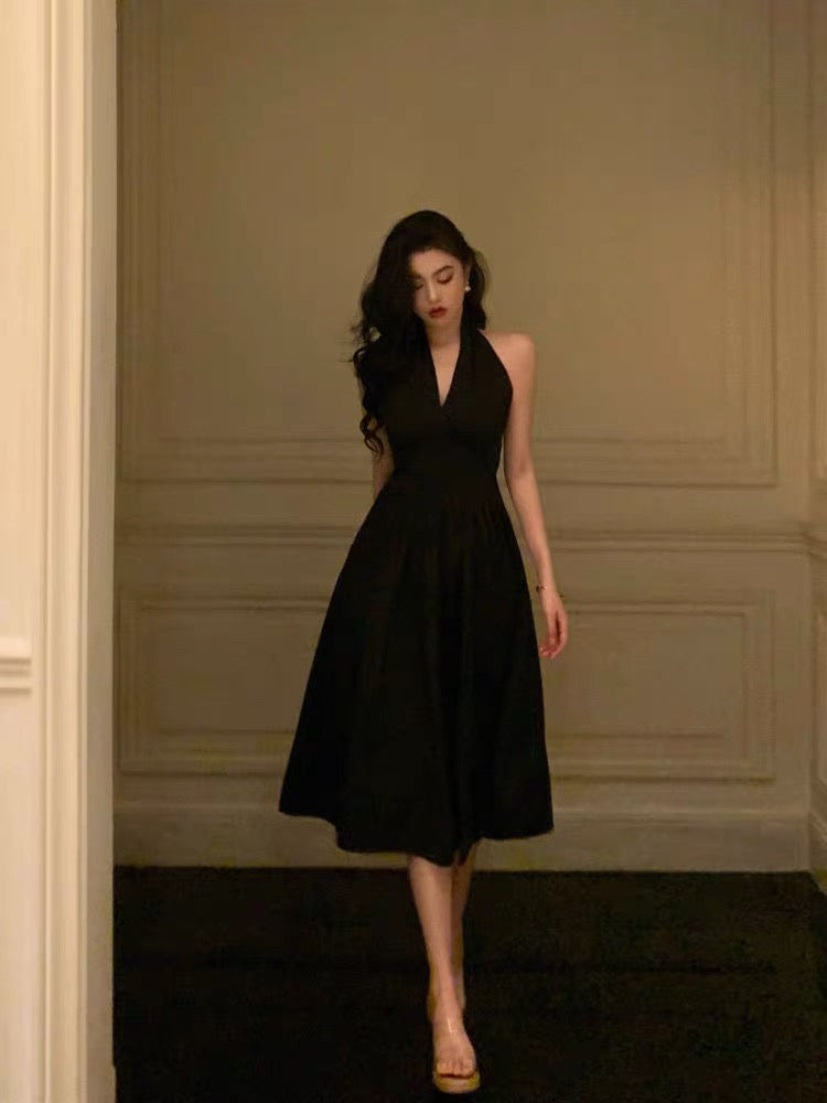 V Neck A Line Black Homecoming Dress J3284