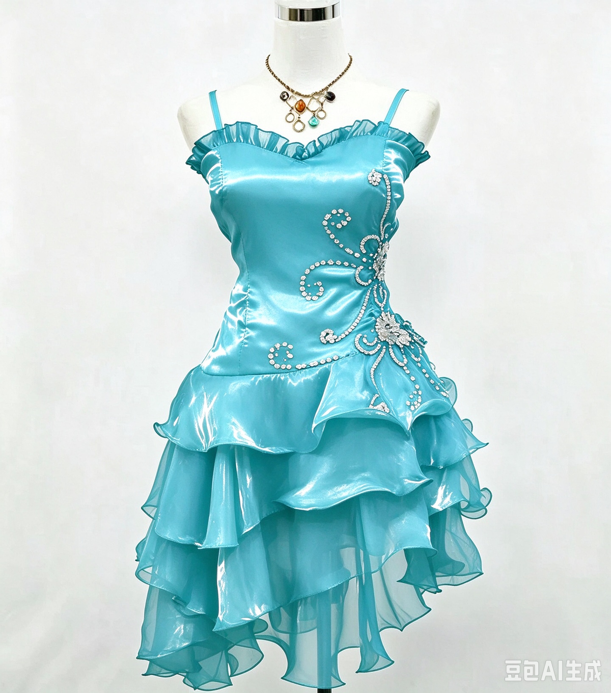 A Line Black Ruffle Short Prom Dress Retro Beaded Homecoming Dress J3325