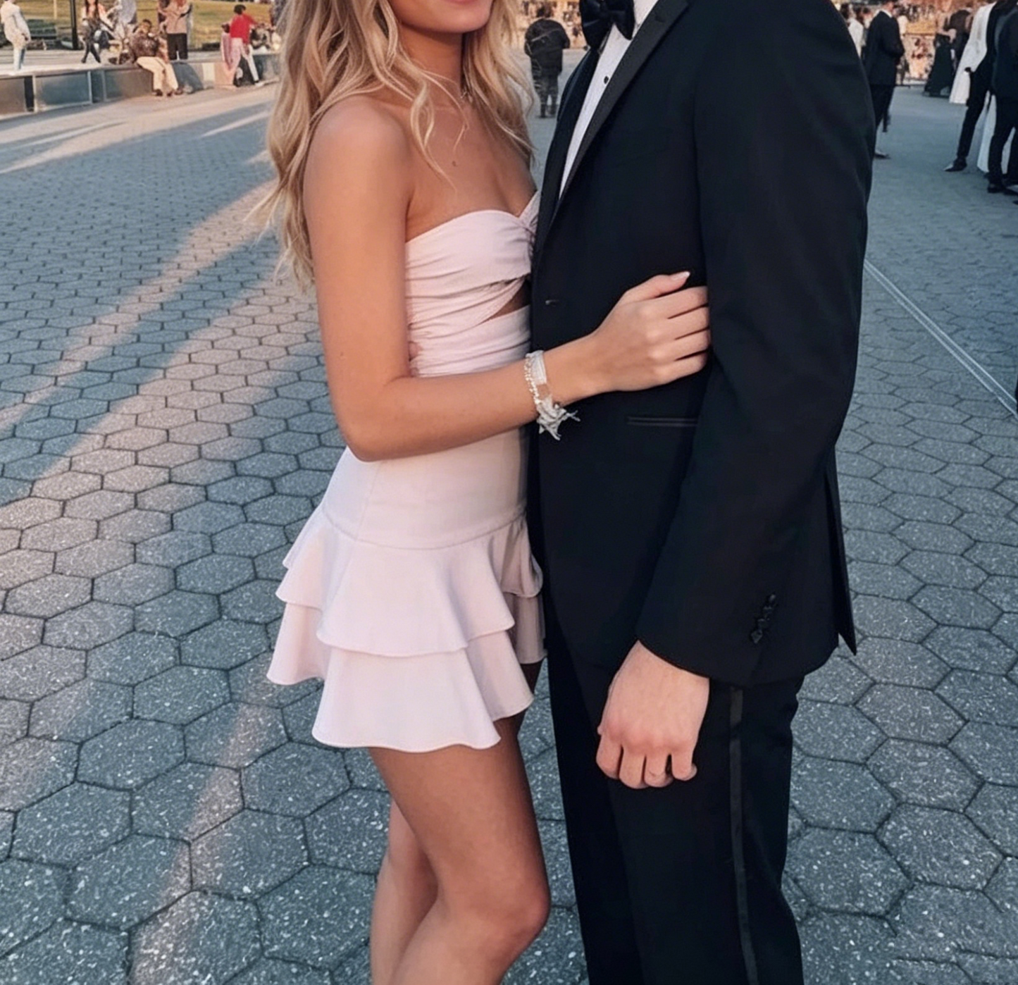 Strapless Light Pink Short Prom Dress Homecoming Dress J3396
