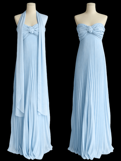 Light Pink Strapless Chiffon Long Prom Dress Evening Party Dress J3987