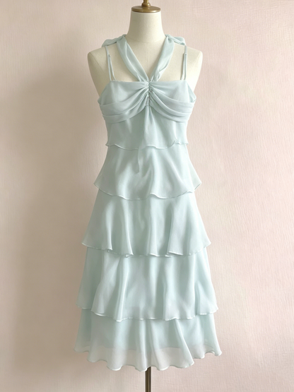 Retro Layered Short Homecoming Dress Ruffle Party Dress J4171
