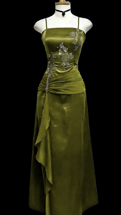 Spaghettiträger Vintage Rot Ballkleid Formales Partykleid J6465