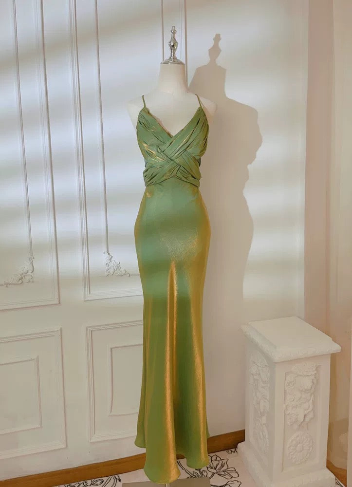 Spaghettiträger Elfenbein Ballkleid Meerjungfrau Geburtstagskleid J6524