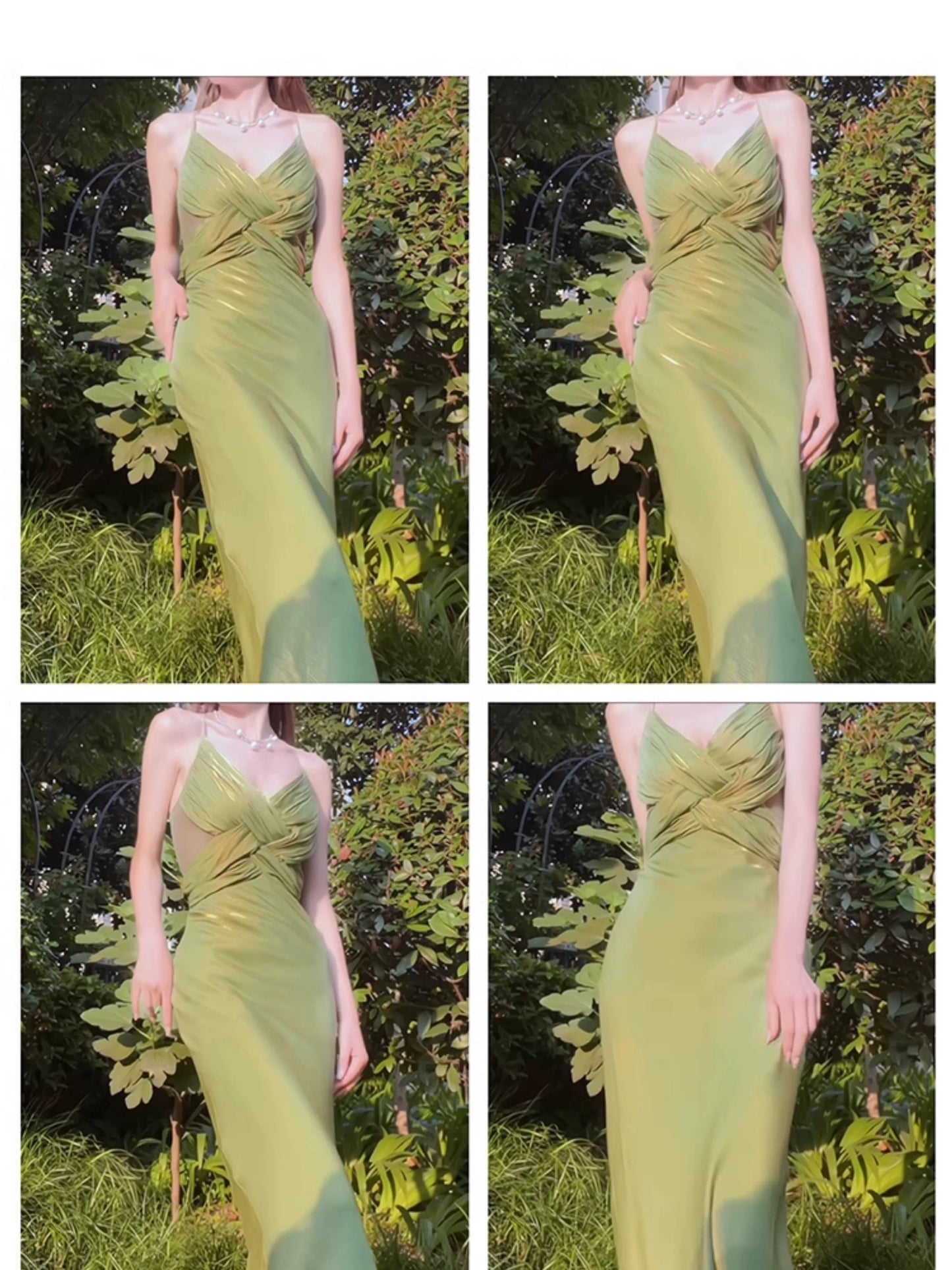 Spaghettiträger Elfenbein Ballkleid Meerjungfrau Geburtstagskleid J6524
