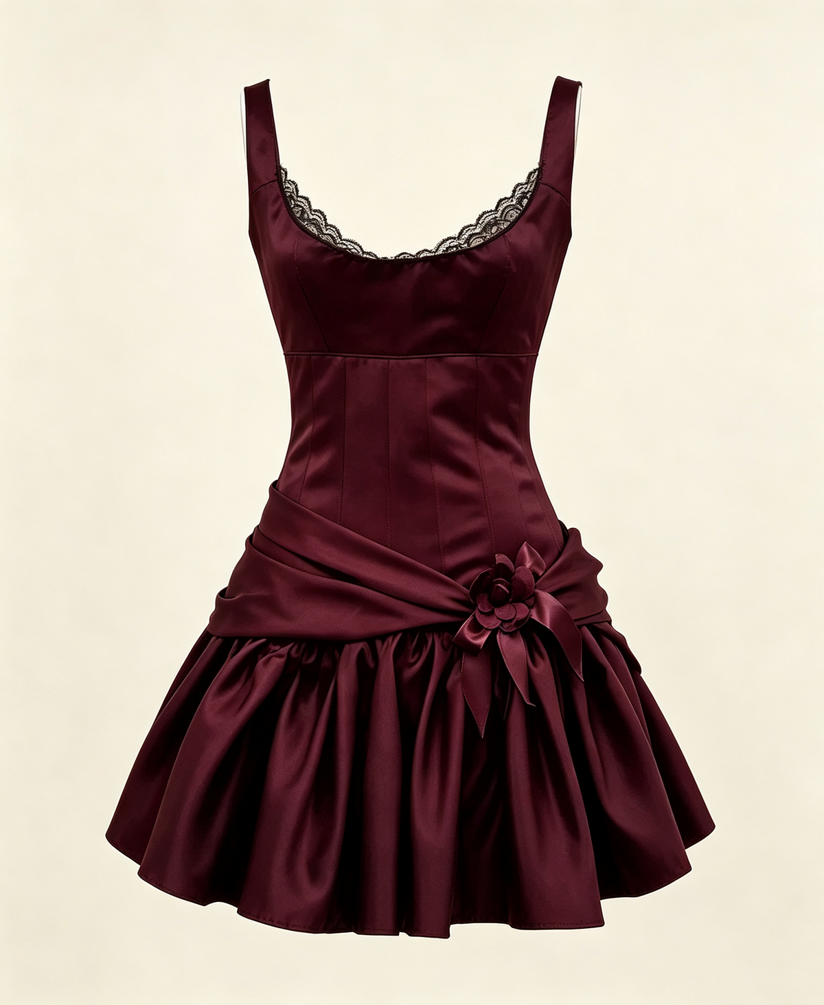 Robe de soirée noire coupe trapèze, tenue d'anniversaire J7373