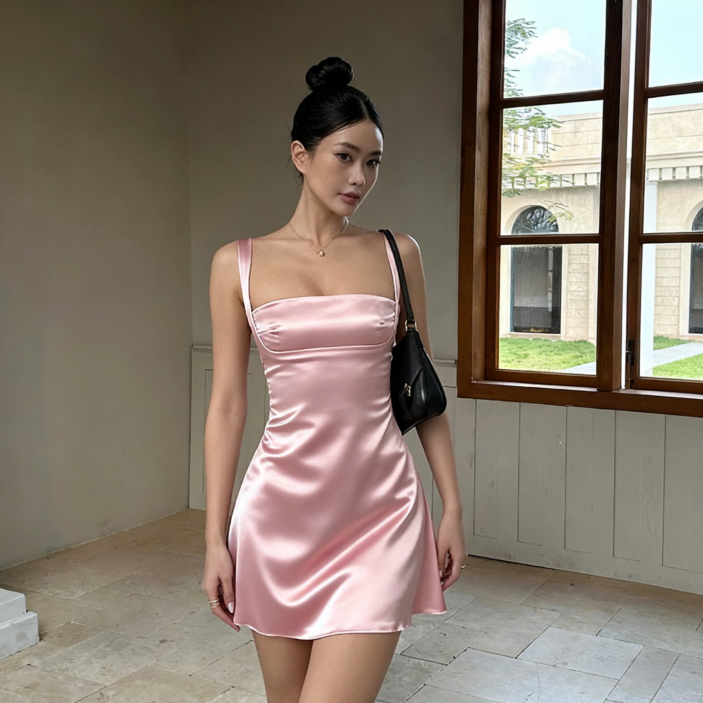 A-Linie Rosa Homecoming-Kleid Geburtstagsoutfit J7470