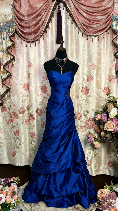 Burgunderrotes Ballkleid mit Herzausschnitt, Vintage-Abendkleid, Partykleid J7732