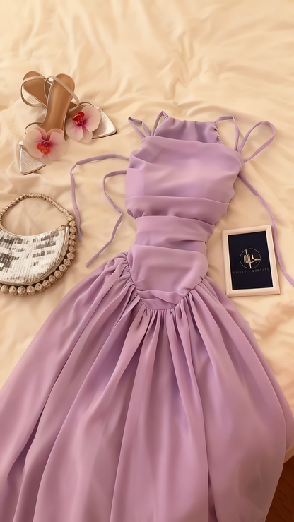 A Line Blue Chiffon Long Prom Dress Formal Party Dress J8110