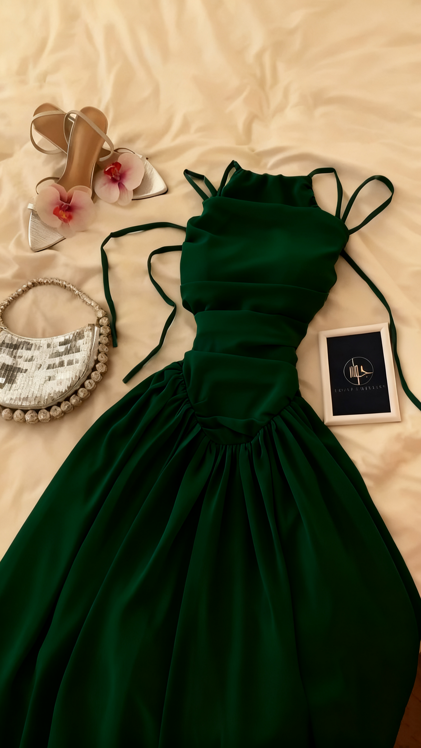 A Line Blue Chiffon Long Prom Dress Formal Party Dress J8110