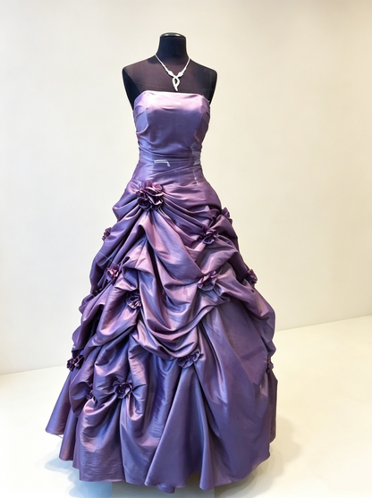 Gorgeous Strapless A-Line Vintage Long Prom Dress J8180
