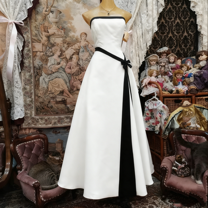 Robe de bal longue rose bustier coupe trapèze, jolie robe de soirée formelle pour adolescentes, J8292