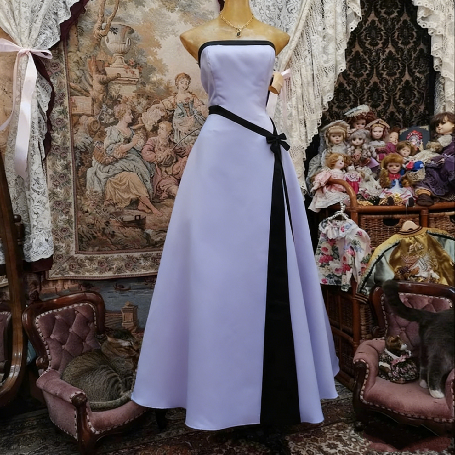 Robe de bal longue rose bustier coupe trapèze, jolie robe de soirée formelle pour adolescentes, J8292