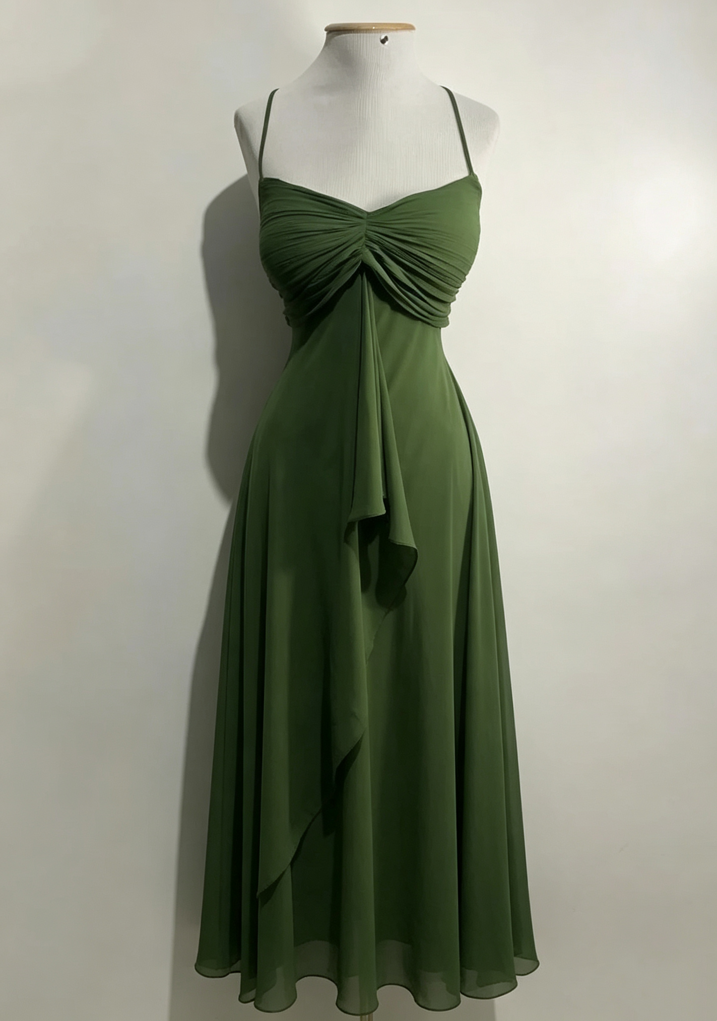 Green Chiffon Long Prom Dress A Line Formal Party Dress J8299