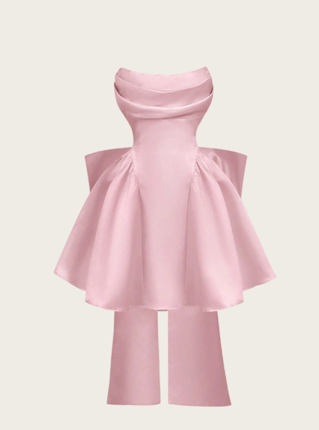 A Line Pink Satin Birthday Dress Short Prom Dress Party Dress J8922