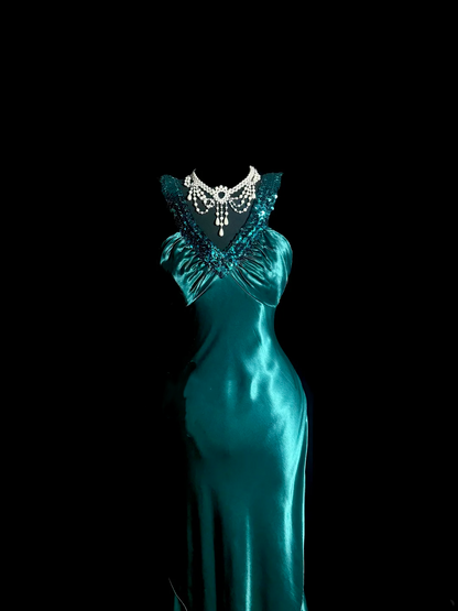 Robe de soirée fourreau noire sexy longue avec fente J8826