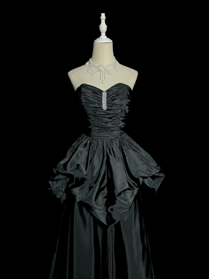 Rosa Etuikleid, lang, mit Seitenschlitz, Satin, formelles Kleid J8820