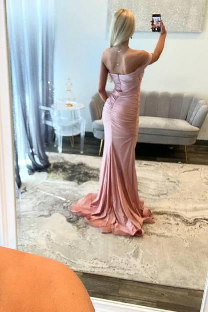 Robe de soirée fourreau noire sexy longue avec fente J8826