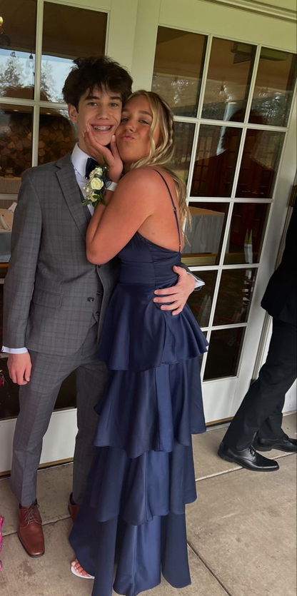 Rosa Etuikleid, lang, mit Seitenschlitz, Satin, formelles Kleid J8820