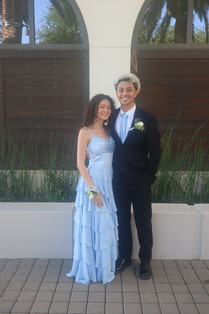 Rosa Etuikleid, lang, mit Seitenschlitz, Satin, formelles Kleid J8820