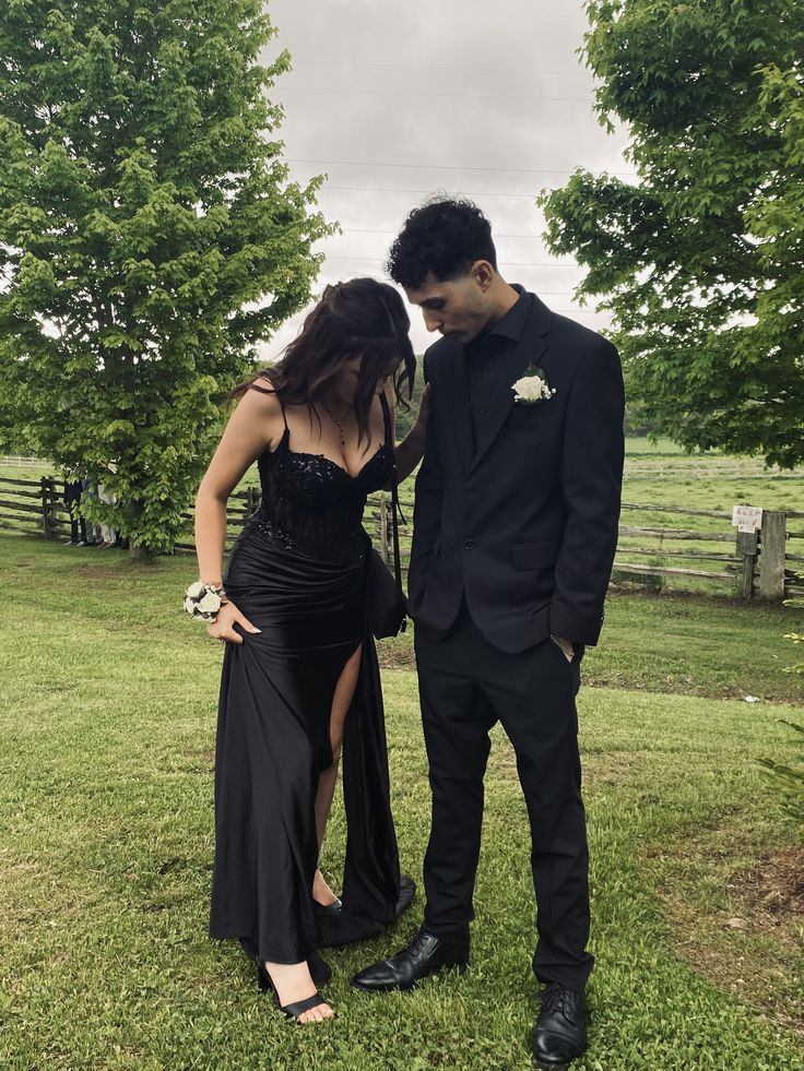 Black Mermaid Long Prom Dress With Slit Formal Evening Party Dress J8987