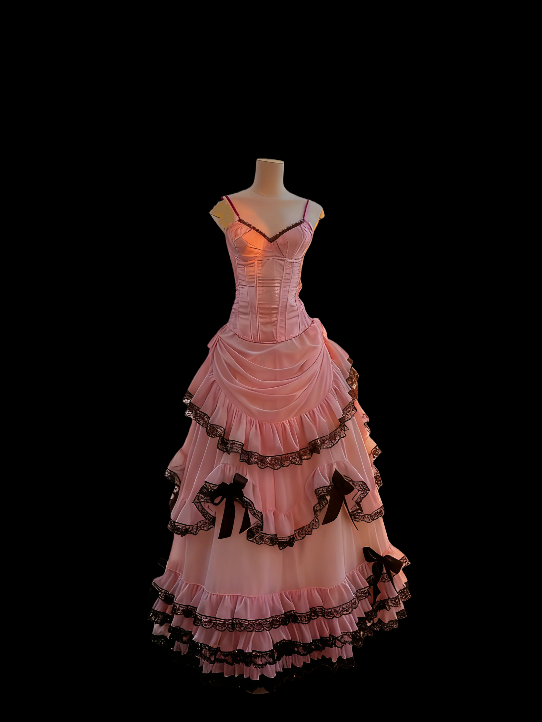 Sweetheart Pink Tulle Prom Dress With Black Lace Ruffle J9003 JulyProm Sweetheart Pink Tulle Prom Dress With Black Lace Ruffle J9003 JulyProm