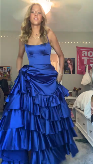 Rosa Etuikleid, lang, mit Seitenschlitz, Satin, formelles Kleid J8820