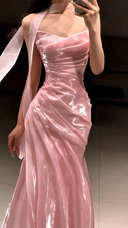 Strapless Pleated Long Prom Dress Formal Evening Dress J9013