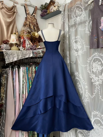 Rosa Etuikleid, lang, mit Seitenschlitz, Satin, formelles Kleid J8820