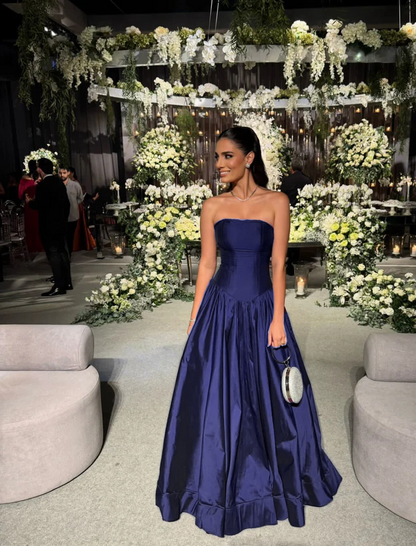 Rosa Etuikleid, lang, mit Seitenschlitz, Satin, formelles Kleid J8820