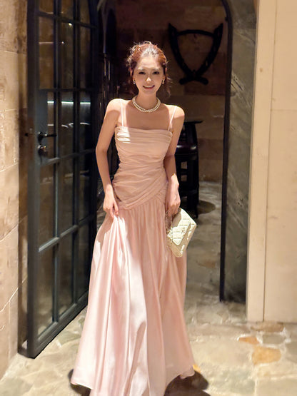 A Line Pink Long Prom Dress Evening Dress Formal Party Dress J9060