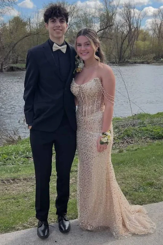 Robe de soirée fourreau noire sexy longue avec fente J8826