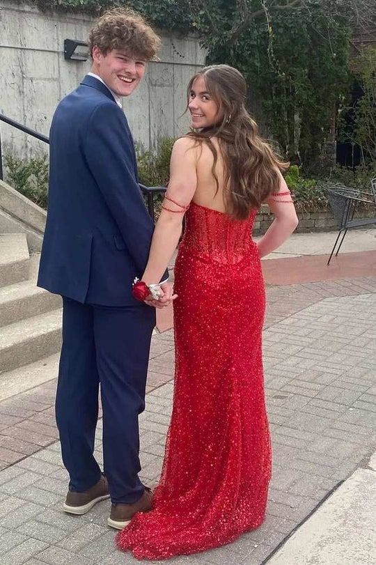 Robe de soirée fourreau noire sexy longue avec fente J8826