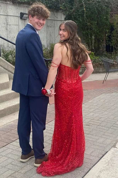 Robe de soirée fourreau noire sexy longue avec fente J8826