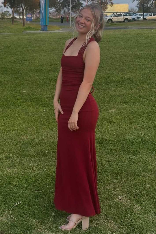 Robe de soirée fourreau noire sexy longue avec fente J8826