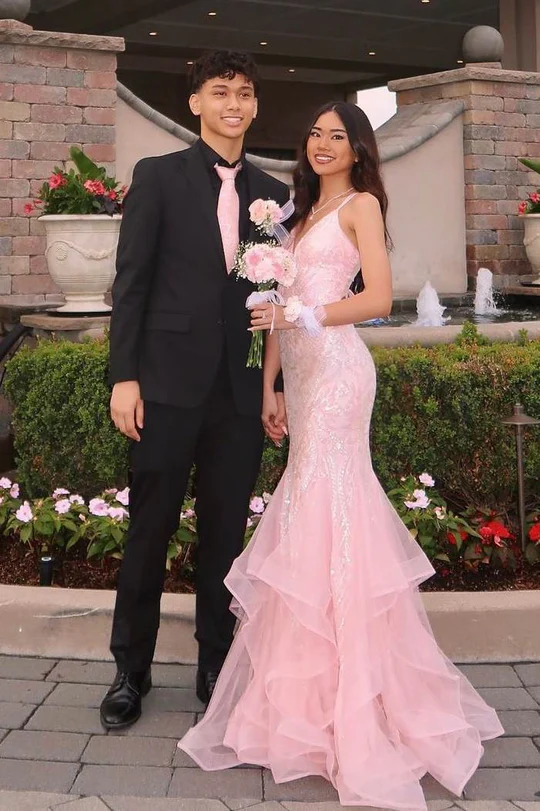 Robe de soirée fourreau noire sexy longue avec fente J8826