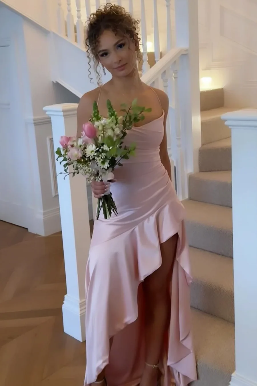 Robe de soirée fourreau noire sexy longue avec fente J8826