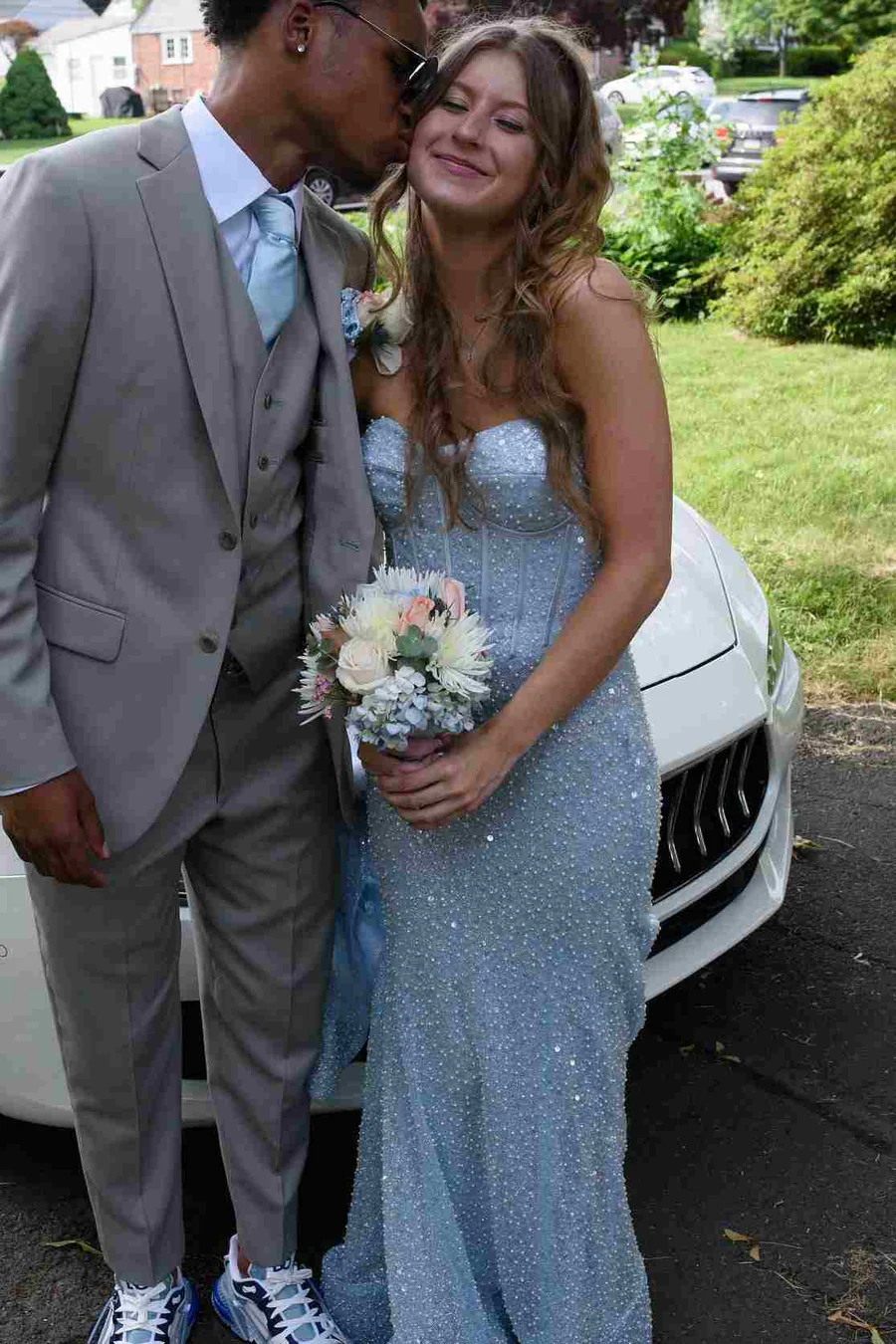 Robe de soirée fourreau noire sexy longue avec fente J8826