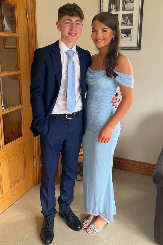 Rosa Etuikleid, lang, mit Seitenschlitz, Satin, formelles Kleid J8820