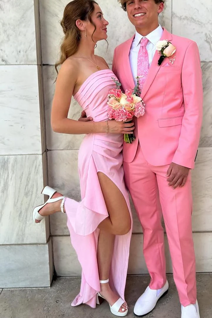 Robe de soirée fourreau noire sexy longue avec fente J8826