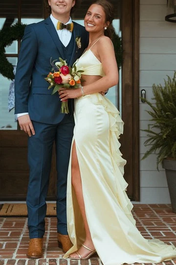 Robe de soirée fourreau noire sexy longue avec fente J8826