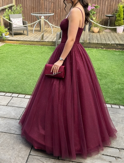 Rosa Etuikleid, lang, mit Seitenschlitz, Satin, formelles Kleid J8820