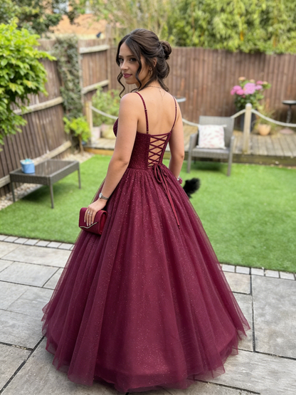 Rosa Etuikleid, lang, mit Seitenschlitz, Satin, formelles Kleid J8820