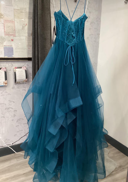 Rosa Etuikleid, lang, mit Seitenschlitz, Satin, formelles Kleid J8820