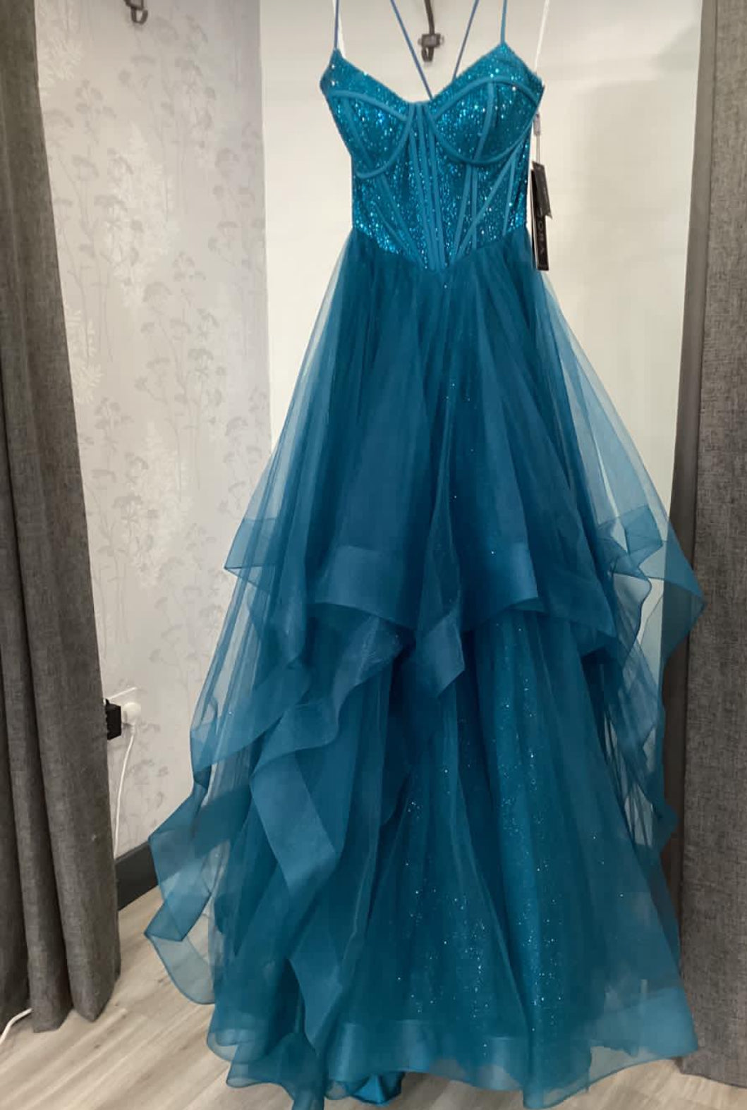 Rosa Etuikleid, lang, mit Seitenschlitz, Satin, formelles Kleid J8820