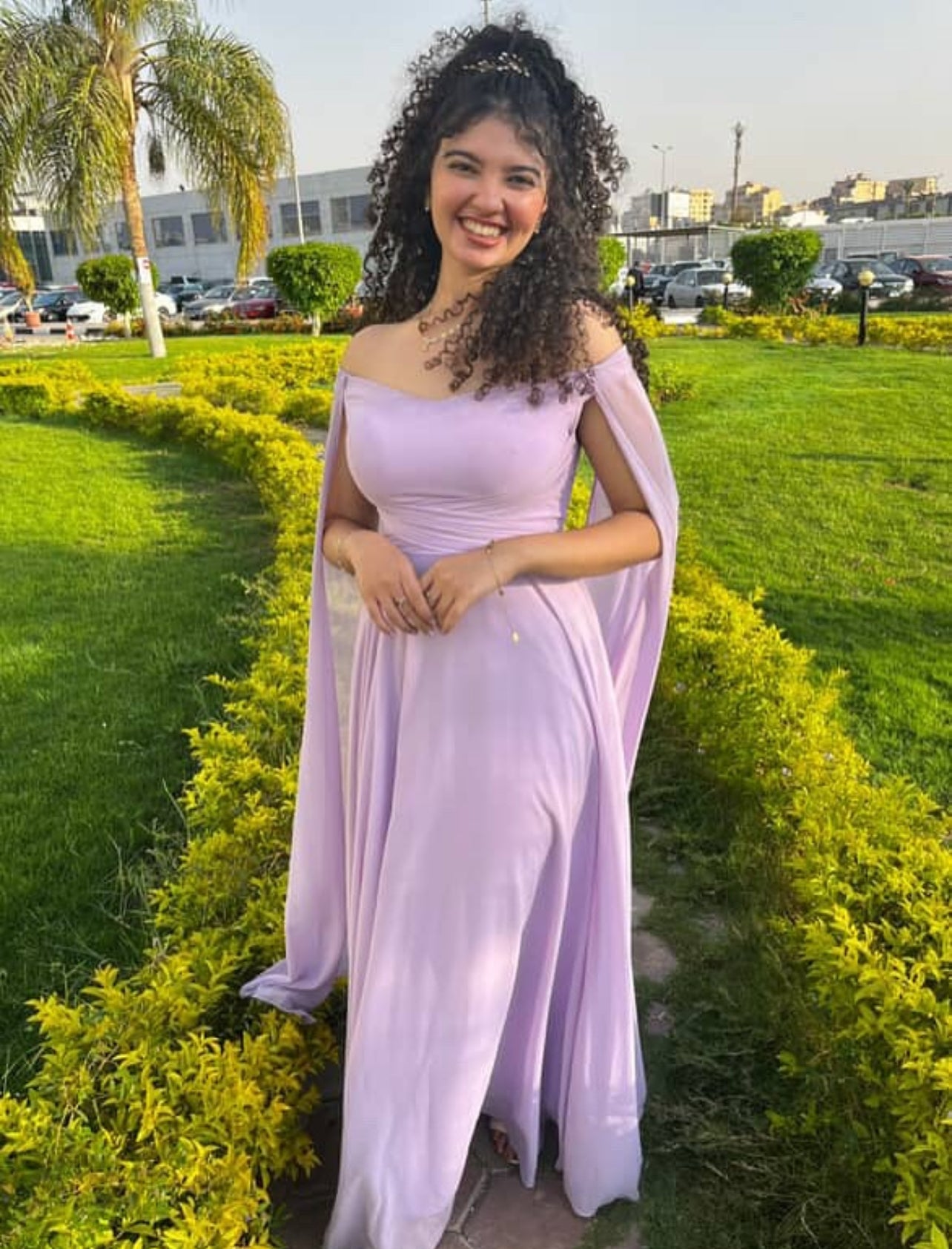 Off The Shoulder Lilac Chiffon Prom Dress Formal Evening Dress J9156