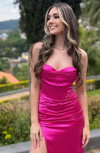 Robe de soirée fourreau noire sexy longue avec fente J8826