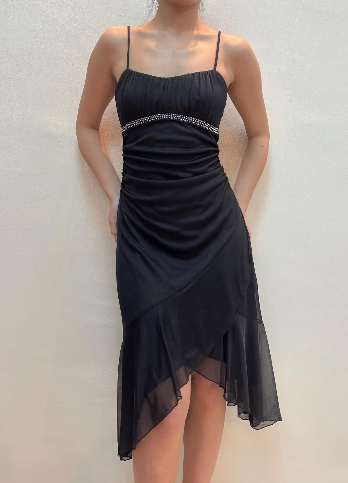 Robe de soirée fourreau noire sexy longue avec fente J8826